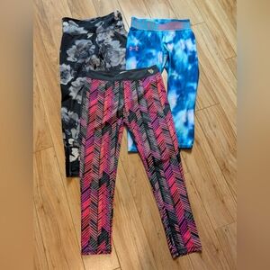 Girls Sport Active Leggings Bundle - Set of 3 (Size 10-12 / Large)